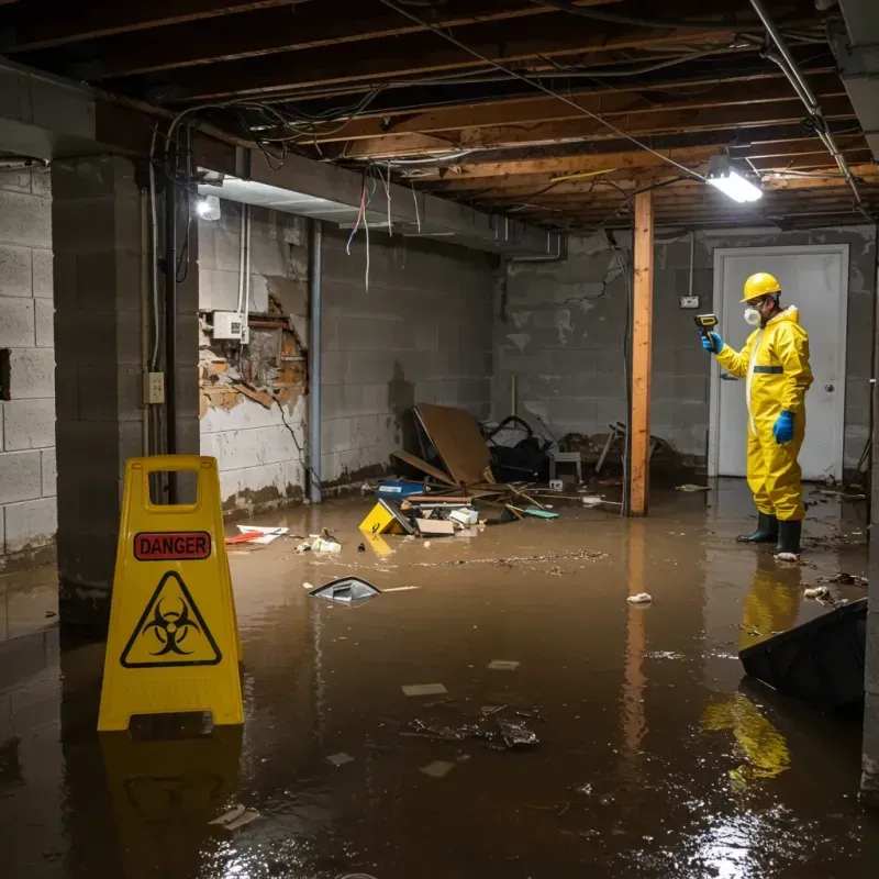 Flooded Basement Electrical Hazard in Santa Fe Springs, CA Property